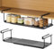YORBAY 2 Unidades Ajustable Cesta Colgante para Debajo de la estantería, Almacenaje de Cocina bajo Balda Estante de Metal, Estante Inferior para cocinas y armarios (Negro)