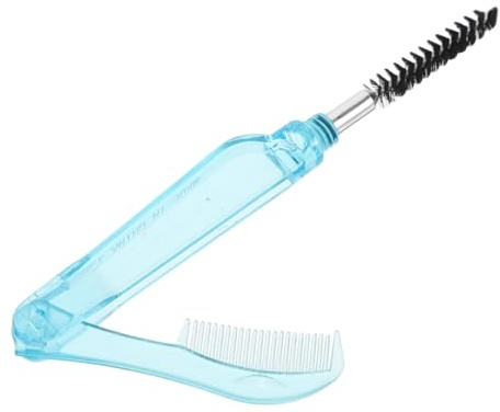 LOLIPPYY Peina y Separa Pestañas y Cejas El Cepillo De Doble Cara Herramienta De Maquillaje Portátil Azul Para Mujeres y Niñas