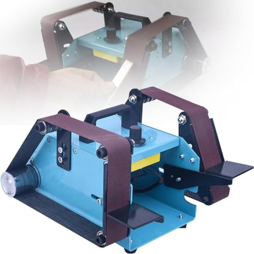 Ponceuse électrique à bande et meuleuse d'établi, machine abrasive à double extrémité pour le polissage du métal et du bois, idéale pour les ateliers à domicile et les projets de bricolage