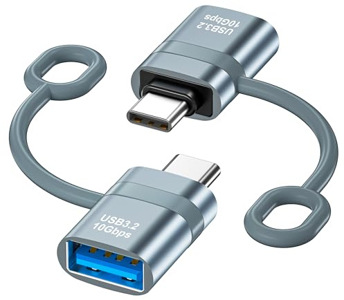 Adapter USB C auf USB [2 Stücke], Typ-C-Stecker auf US-B-Buchse, OTG Adapter TypC auf US-B 3.2 Typ C Adapter OTG Kabel kompatibel mit iPhone 17 16 15 Pro Max, MacBook Pro/Air,Galaxy S25/S24