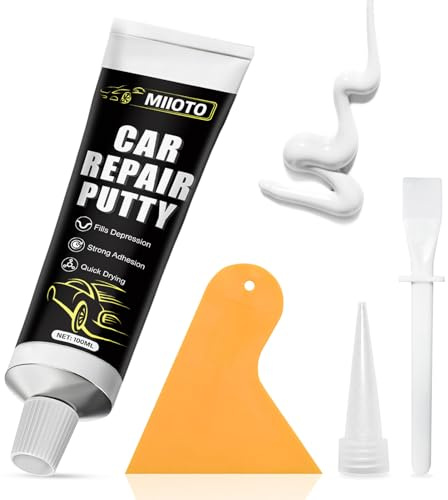 Miioto Kfz Spachtelmasse, Auto Spachtelmasse, Karosseriespachtel, Ideal für Kfz Automobile Boot & Andere Restaurierungen bei Dellen Beulen -Weiß
