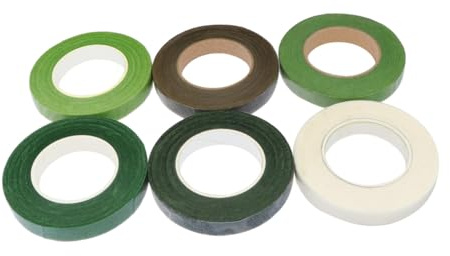 GALPADA 6 Rollen Buntes Floristenband Selbstklebend Vielseitiges Floristik Klebeband zum Blumen Binden Straußstiele Umwickeln DIY Basteln und Dekorieren für Zuhause und Laden