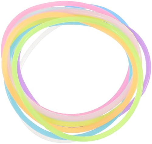 SHINEOFI Braccialetti Design Resistente alla Sbiaditura in Silicone Luminosi 50 Pezzi e Colori Assortiti per Feste di Matrimonio e Ragazzo Ragazza