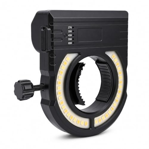 Elprico Luce per Pistola per Verniciatura, 500lm 2700K-6500K Luce per Pistola per Spruzzatore di Vernice Ricaricabile, Temperatura Regolabile con 5 Coperture Protettive, per Diametro