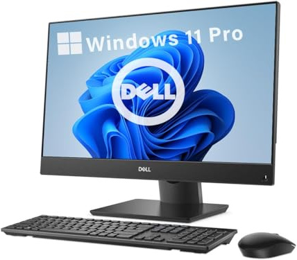 Dell Optiplex 7470 All-in-One Desktop Computer PC, Mit 21.5-Zoll-Monitor, Intel Core i5-9500, 16GB RAM, 512GB SSD, WiFi, Bluetooth, US QWERTY Tastatur, Windows 11 Pro (Generalüberholt)