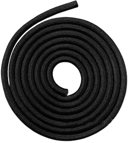 Qianly Cuerda para Gimnasia Rítmica Confeccionada en Fibra de Nylon Y Portátil Empleada para Entrenamientos de Gimnasia Adecuada para Profesores Alum, Negro