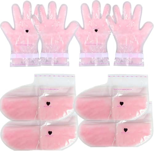 4er-Set Paraffinwachs-Handschuhe & Fußüberzüge Herbst Feuchtigkeitsspendende Hand- & Fußpflegesocken | Haus-Spa Pflege & Beruhigt und repariert die Haut nach dem Sonnenbad