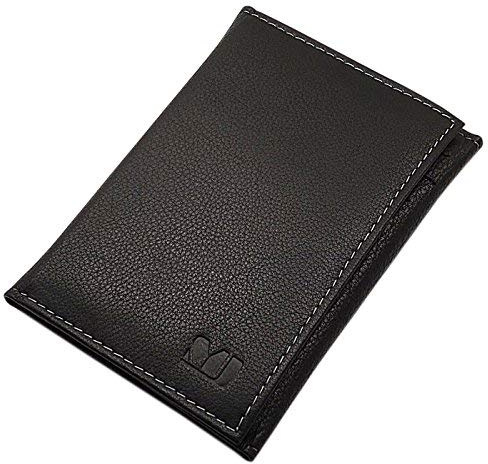 myledershop MJ-Design-Germany Ausweisetui Kreditkartenetui Büffelleder in 3 Farben, Schwarz, One Size