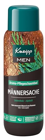 Kneipp MEN Aroma-Pflegeschaumbad Männersache - Mit natürlichem ätherischem Zedernholzöl & pflegendem Jojobaöl – 400ml