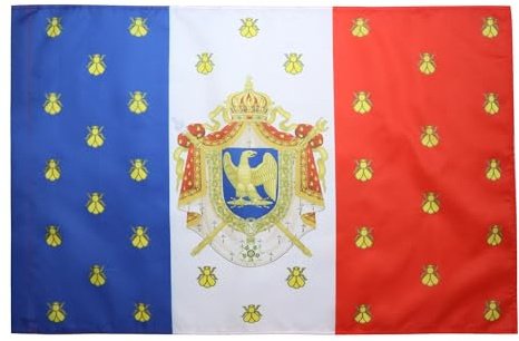 AZ FLAG Flagge Standarte Napoleon III 150x90 cm Polyester 100D Hohlsaum | Für innen und außen Französisches Kaiserreich Napoleon dekorative Flagge Etendard de Napoléon III mit Masttunnel