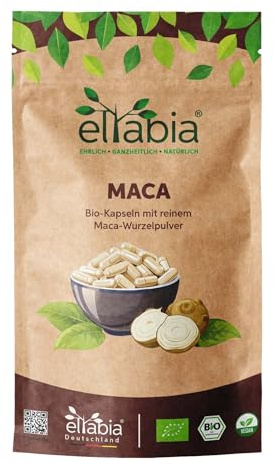 Bio Maca Kapseln 500 Stück aus Peru | Hochdosiert 3720mg Tagesdosis | Rohkost Qualität 100% rein ohne Zusätze | Vegan Maka Wurzel