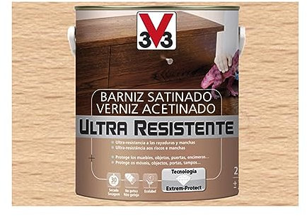 V33 BARNIZ INTERIOR ULTRA RESISTENTE SATINADO INCOLORO 2,5L