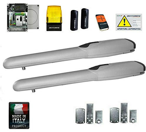 KIT AUTOMAZIONE CANCELLI AUTOMATICO DUE ANTE 24V BATTENTI SI ADATTA A RIB BFT