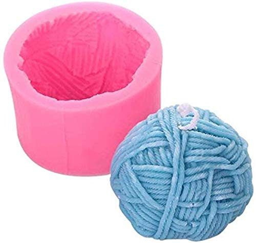 ausuky Niedliche 3D-Strickwolle Zylinder Silikon Seife Kerze Form Fondant Schokolade DIY Backform