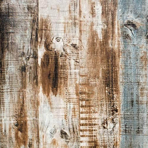 Braun Holz Klebefolie Selbstklebende Möbelfolie 44cmX10m Blau Holzoptik Tapete Wasserdicht Möbelfolie Wandtapete für Wand Möbel Schrank Tisch Streifen Tapete Vinyl Möbelaufkleber