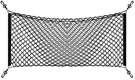 VERK GROUP Rete di protezione per bagagliaio, per auto, 120 x 55 cm, 4 ganci, colore: nero