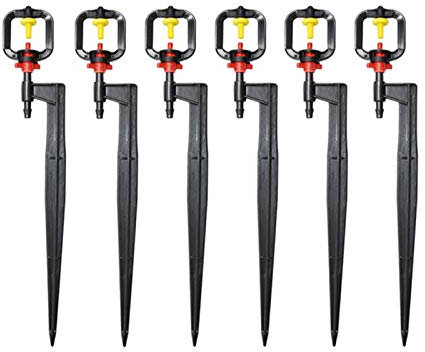 Arrosage de jardinage Garden Réfraction Sprinkler Buse de brouillard Spike Plastic Spike Atomisation Plat Ventilateur Ventilateur Spray Buse d'eau de 50 pcs