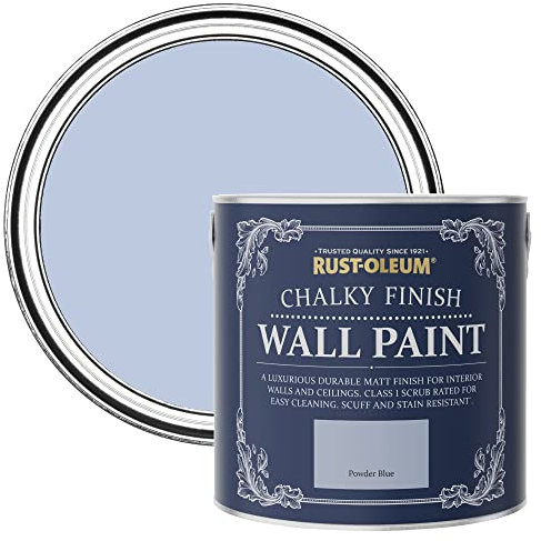 Rust-Oleum Blue Matt Emulsion Wall Paint - Powder Blue 2.5L
