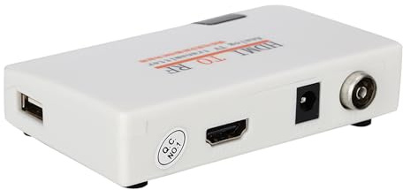 HDMI-HF-Modulator HDMI-zu-HF-Koaxialkonverter Koax-Adapter 1080P-Analog-TV-Sender für DVD-Spielkonsolen-Set-Top-Box(EU-STECKER)