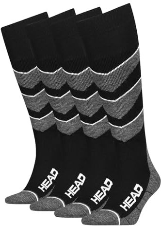 Head Unisex Knee-High Beginner Ski V-Shape Socks 2 pack
