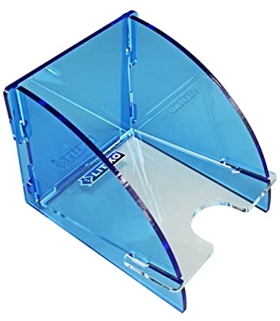 LITKO Playing Card Holder Caddy | Standard US/Euro Sized Card | Collectible & Living Card Games (Fluorescent Blue, Holds 75-100 Standard Cards. Single Pile)