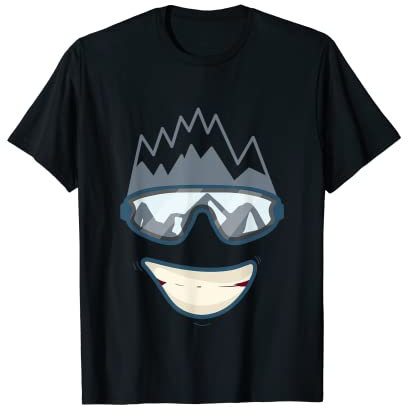 Lustig Snowboard Snowboarder Skifahren Gesicht Witzig Ski T-Shirt