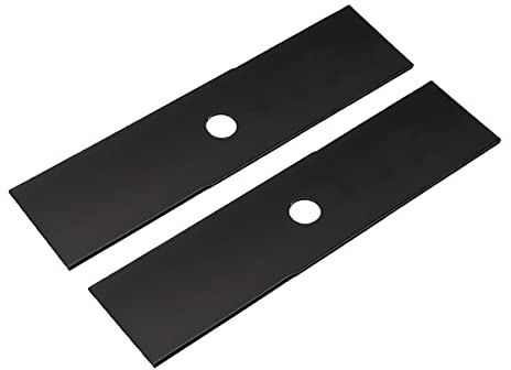 Lot de 2 lames de débroussailleuse droites de 305 mm en métal sans fil en acier au manganèse pour tondeuse à gazon - Pièces de rechange universelles