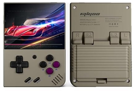 NogrAx Handheld Games Consoles - Retro Games Console Mini Plus, with 64G TF Card, 25000+ Classic Games, 3.5-inch IPS Screen Travel Toys or emulator Console Gifts for Kids (gray)