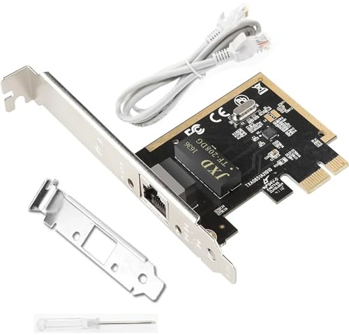[Upgrade] PCIe Ethernet Card Nic 10/100/1000Mbps Gigabit PCI-Express Network Card (WIN10/11 Driver-Free) RJ45 Network LAN Card Wake On LAN Adapter Internal Computer Desktop PC for Win/Linux/Mac 1 PCS