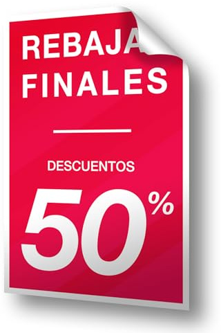 Olmedo Servicios Integrales Vinilos de Rebajas Personalizados Rojo Vertical 60x90 cm - Vinilos Escaparate Rebajas Black Friday - Ofertas, Outlet Liquidaciones