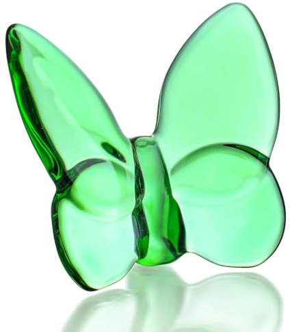 kanpura Kristall-Schmetterling-Figur, 7,6 cm, grüne Glas-Schmetterling-Statue, Kristall-Tier-Sammelfigur für Weihnachten, Heimdekoration
