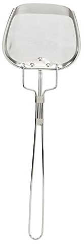 Schiumarola a Maglia Quadrata, Schiumarola a Maglia Fine da 0,02 Pollici, Cucchiaio per Schiumarola in Acciaio Inossidabile, Colino per Zuppa con Filtro Quadrato con Manico Lungo, Cucchiaio per Schium