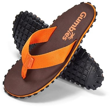Gumbies Modello Duckbill| Infradito | Sandali uomo/donna | Ciabatte da bagno | Sandali | Taglia 36-48, Marrone arancio, 42 EU