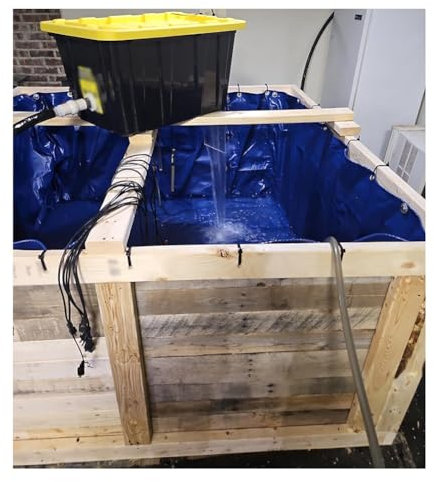 Flexible Fischteichfolien (ohne Rahmen), 0,45 mm PVC-Plane mit Zugringen, temporärer Auffangbehälter für Wasserrettungsunterkünfte, Aufstellbecken für Koi-Schildkröten (Farbe: Blau, Größe: 9