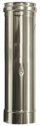 Canna fumaria parete doppia coibentata inox elemento fumi aria dn 100/120