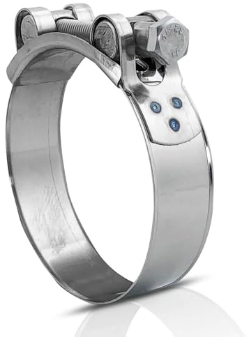 4 Stück | V2A Edelstahl W4 Gelenkbolzen 20-22 MM | Industrie Schelle Spannbackenschellen Bolzenschellen Gelenkbolzenschelle Spannbackenschellen Auspuffschelle