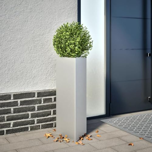 LAPOOH Pflanzkübel Dreieckig 30x26x75 cm Verzinkter Stahl, Blumentopf Gross, Blumenkasten Balkon, übertopf, Pflanzkasten, Flowerpot, Kräuterbeet Für Die Küche, Vertikalbeet - 851153