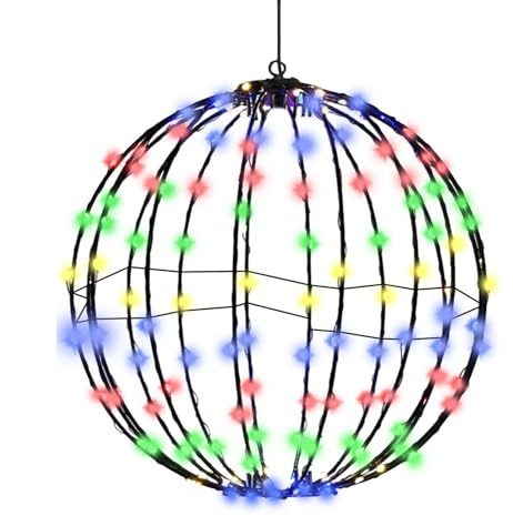 Lighted Garden Spheres - Lighted Sphere Ball Lights | LED Lighted Garden Balls, Outdoor Globe Lights, Foldable Sphere Lighted Display, Hanging Ball Lights for Outside Sphere Lighted Display