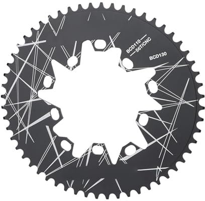 Wjsdsg Fahrräder Aluminiumlegierung Kettenblatt Ovales Scheibenkettenblatt Für Straßenfalträder 52T/54T/56T/58T/60T Fahrräder Ovales Kettenblatt