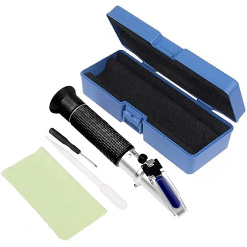 JOJIDE Refraktometer, Refraktometer Bier Würze Wein ATC SG 1,000-1,130 Brix 0-32%, for Zucker Wein Bier Obst 48% Rabatt für Zuhause