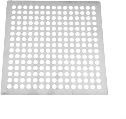 Copertura per scarico della doccia, in acciaio inox, antiscivolo, rimovibile, quadrata, per vasca da bagno, doccia e lavandino (12,5 cm)