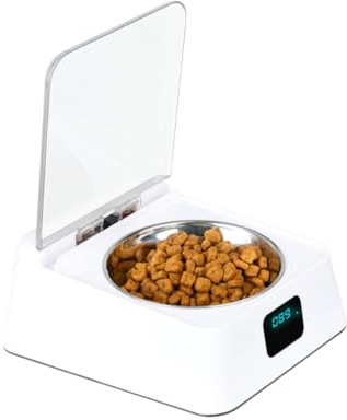 Kisangel Automatischer Futterautomat Mit Infrarotsensor Und Automatischer Deckelöffnung Geruchsneutral Und Sicher Für Katzen Und Hunde Inklusive Rutschfestem Standfuß