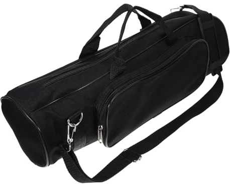 ERINGOGO Tragbarer Trompetentasche Rucksack und Kleinem Fach mit Stoßschutz Schwarz aus Oxfordstoff mit Stilvollem Design für Outdoor und Reise