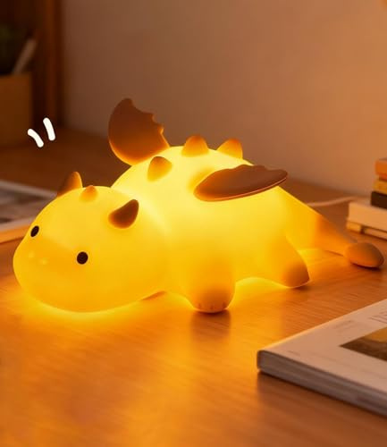 Nachtlicht, Lampe mit Touch-Steuerung, 7 Farben 3 Helligkeit Nachtlicht | Süße Tiere Nachttischlampe
