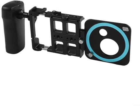 Set di staffe per supporto video per smartphone, con manico per batteria da 2500 mAh, filettatura obiettivo 67 mm/37 mm/17 mm e telecomando per trasmissione in diretta e interv