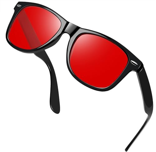 Joopin Gafas Rojas Bloqueo Luz Azul Hombre y Mujer Filtro Luz Azul Verde de Ordenador Gaming Pantallas para Dormir Mejor