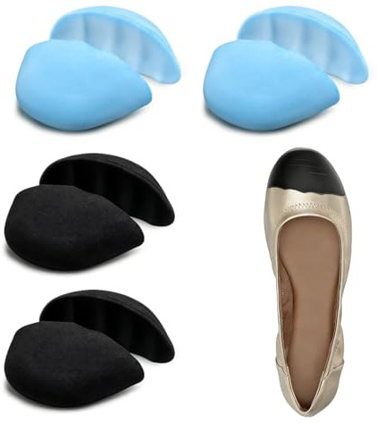 UIEXEA 4 paia Inserti per Scarpe Troppo Grandi, Riduttori Invisibili in Schiuma, Solette Comfort Regolabili Antiscivolo Lavabili e Riutilizzabili