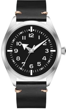 Boyarca Pilotenuhr Herren Flieger Armbanduhr Japan Automatikwerk Mechanische Uhren Edelstahlgehäuse Flieger Uhren mit Leuchtend Wasserdicht