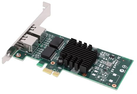 Vvikizy Scheda di Rete da 1 Gb con Doppie Porte RJ45 per connettività e stabilità Migliorate Nei Giochi e Nello Streaming, PCI Express 2.0