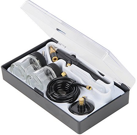 Silverline 380158 Hobby-Airbrush-Pistole mit Zubehör, 6-tlg. Satz 22 ml